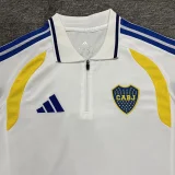 26-27 Boca Juniors White Polo Short Sleeve (半拉链)
