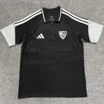 26-27 Sevilla Black Polo Short Sleeve (半拉链)