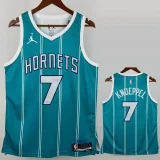Hornets KNUEPPEL #7 Blue Away Top Quality Hot Pressing NBA Jersey (Trapeze Edition) 飞人版