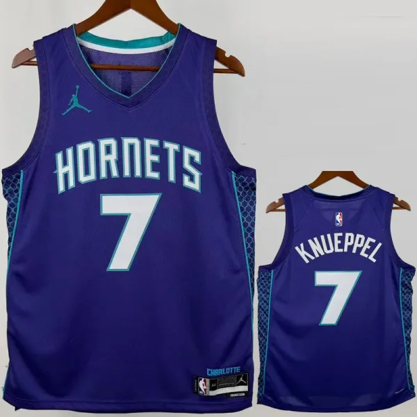 22-23 HORNETS KNUEPPE #7 Purple Top Quality Hot Pressing NBA Jersey (Trapeze Edition) 飞人版