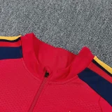 26-27 Spain Red Half Pull Tracksuit (半拉链)