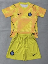 26-27 INT Yellow Goalkeeper Kids Soccer Jersey