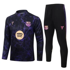 26-27 BAR Black Purple Half Pull Tracksuit # B26099(半拉链)