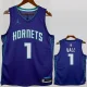 22-23 Hornets BALL #1 Purple Top Quality Hot Pressing NBA Jersey (Trapeze Edition) 飞人版