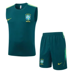 26-27 Brazil Dark green Tank top and shorts suit #D26083
