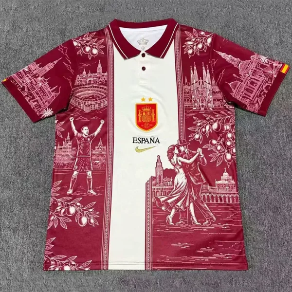 26-27 Spain Red Special Edition Polo Short Sleeve