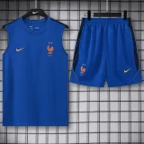 26-27 France Fancy blue Tank top and shorts suit