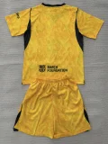 26-27 BAR Yellow Goalkeeper Kids Soccer Jersey
