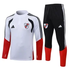 26-27 River Plate White Half Pull Tracksuit #B26101(半拉链)