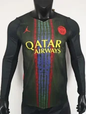 26-27 PSG Black Green Long Sleeve Player Version Soccer Jersey (长袖球员)