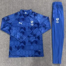 26-27 Al-Hilal Blue Half Pull Tracksuit (Pants Have Pocket)(半拉链)