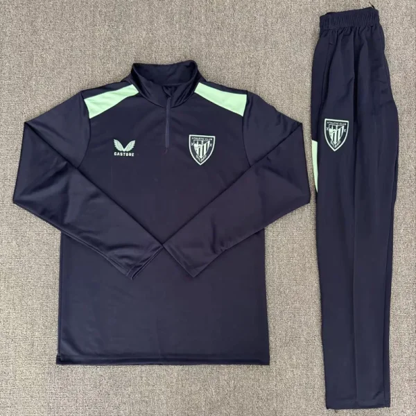 26-27 Bilbao Royal blue Half Pull Tracksuit (Pants Have Pocket)(半拉链)