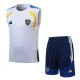 26-27 Boca Juniors White Tank top and shorts suit #D26088