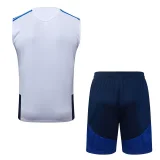 26-27 Boca Juniors White Tank top and shorts suit #D26088