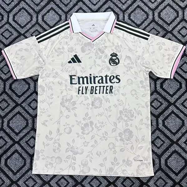 26-27 RMA Beige Special Edition Fans Training Shirts (绿三杠)