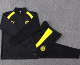 26-27 Dortmund Black Half Pull Tracksuit #B26118(半拉链)