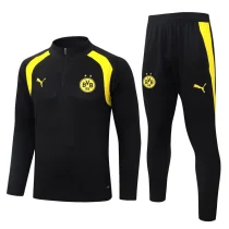 26-27 Dortmund Black Half Pull Tracksuit #B26118(半拉链)