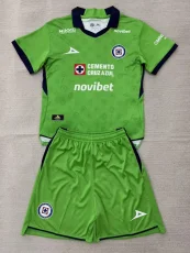 26-27 Cruz Azul Green Goalkeeper Kids Soccer Jersey