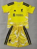 26-27 LIV Yellow Goalkeeper Kids Soccer Jersey