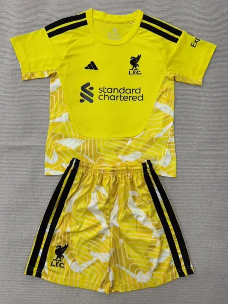 26-27 LIV Yellow Goalkeeper Kids Soccer Jersey