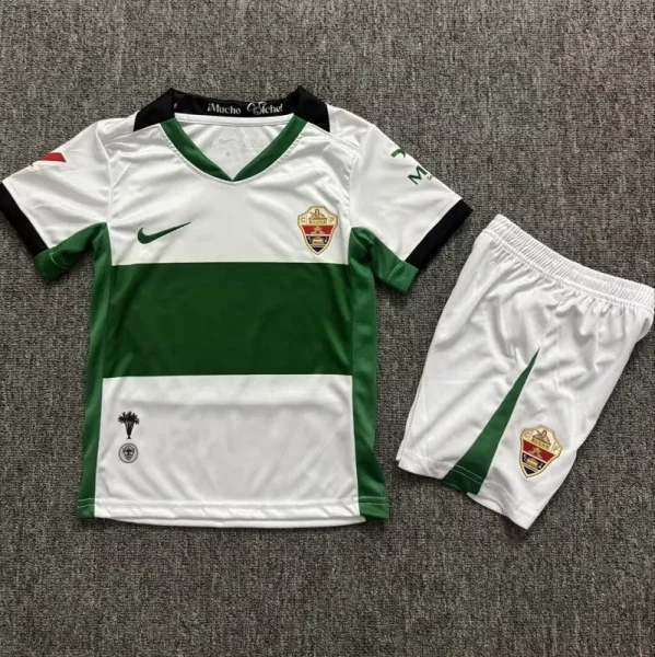 26-27 Elche CF Home Kids Soccer Jersey