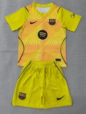 26-27 BAR Yellow Goalkeeper Kids Soccer Jersey