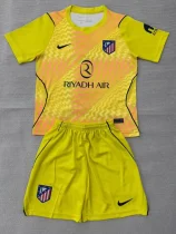 26-27 ATM Yellow Goalkeeper Kids Soccer Jersey