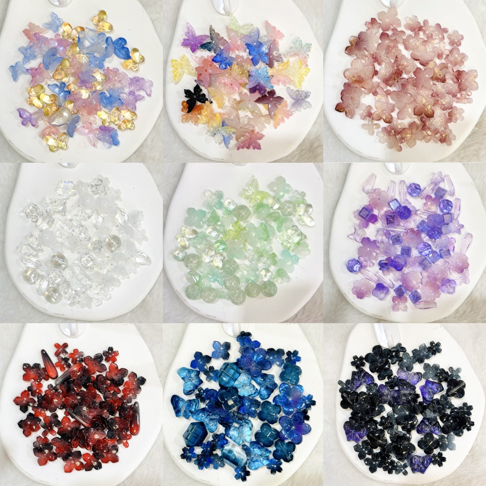 glass flower Beads