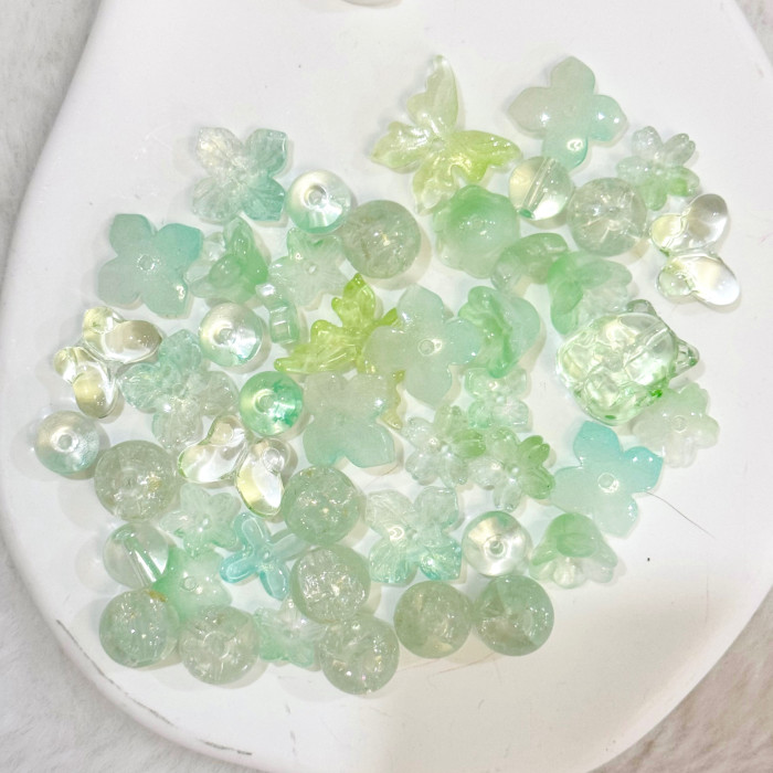 glass flower Beads