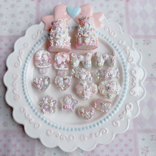 Heavy hand-painted beads