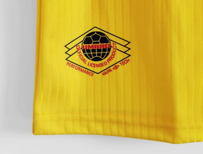 Retro Jersey 1996-1998 Scotland Away Yellow Soccer Jersey Vintage Football Shirt