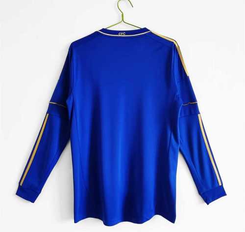 Long Sleeve Retro Jersey 2012-2013 Chelsea Home Blue Soccer Jersey
