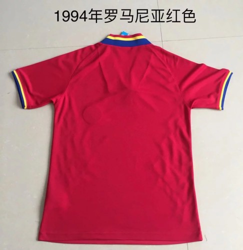 Retro Jersey 1994 Romania Red Soccer Jersey Vintage Football Shirt