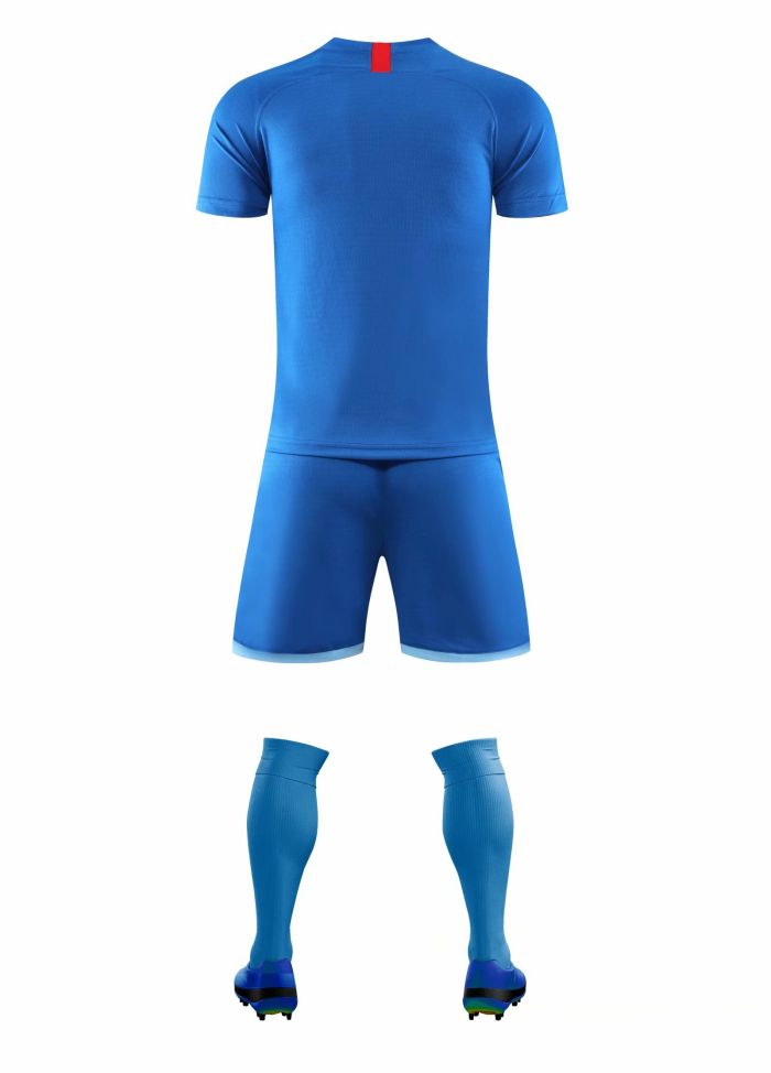 XBJ-DANING-8110 Blue Blank  Plate Suit Adult Uniform Youth Kids Set Jersey and Shorts