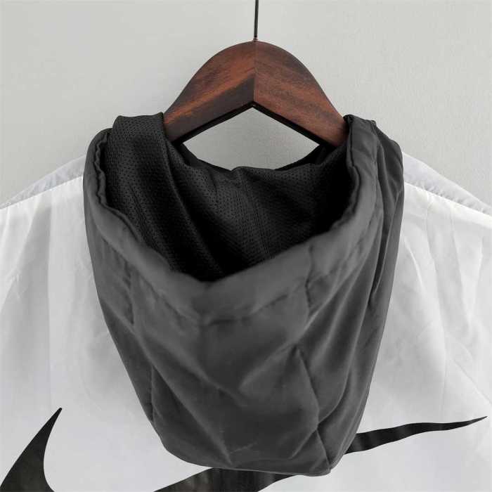Nk White/Black Soccer Windbreaker Jacket
