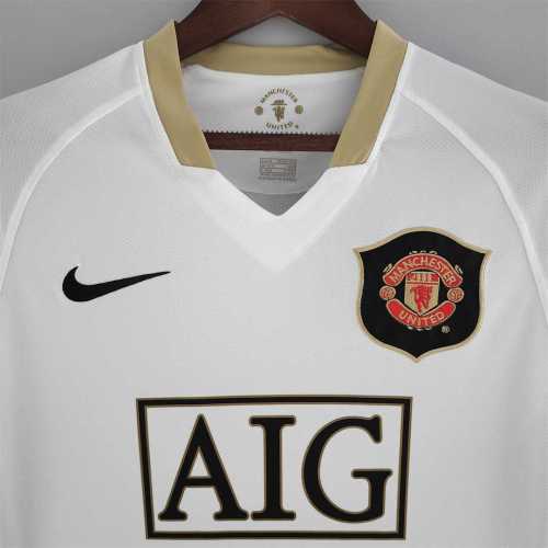 Retro Jersey 2006-2007 Manchester United Away White Soccer Jersey