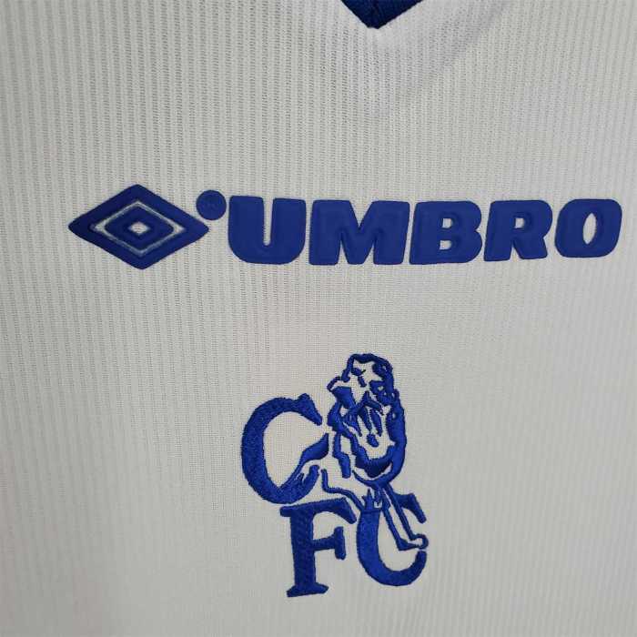 Retro Jersey 1998-2000 Chelsea Away White Soccer Jersey Vintage Football Shirt