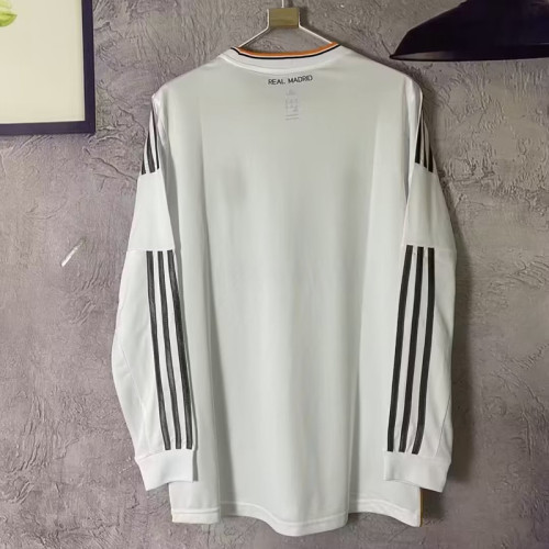 Long Sleeve Retro Jersey 2013-2014 Real Madrid Home Soccer Jersey