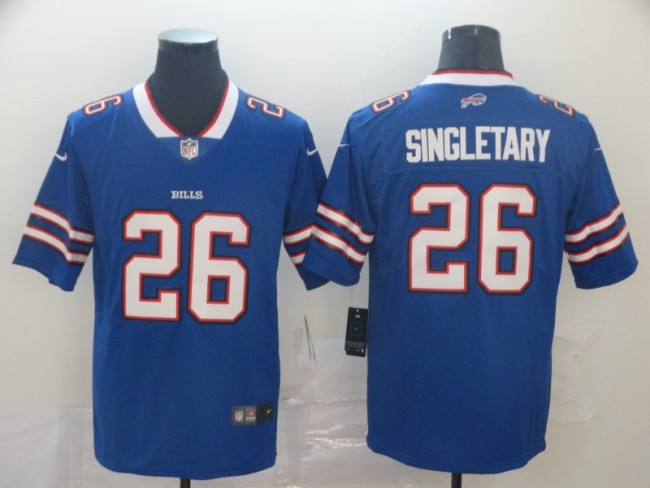 Buffalo Bills 26 SINGLETARY Blue NFL Jersey