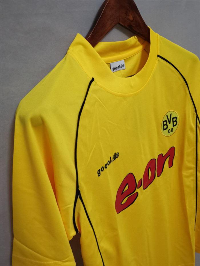 Retro Jersey Borussia Dortmund 2001-2002 Home Soccer Jersey Vintage BVB Football Shirt