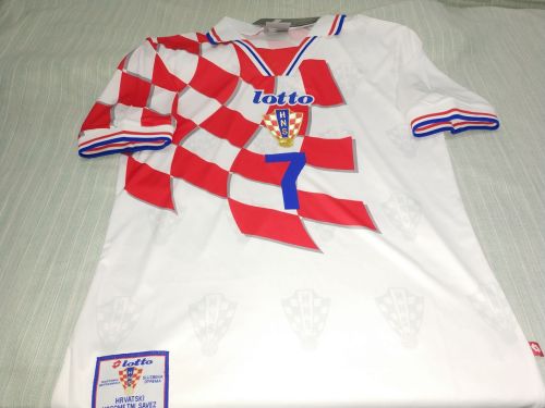 Retro Jersey Croatia 1998 RAKITIC 7 Home Lotto Jersey