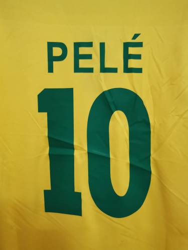 Retro Jersey 1957 Brazil 10 PELE Home Soccer Jersey Vintage Brasil Camisetas de Futbol