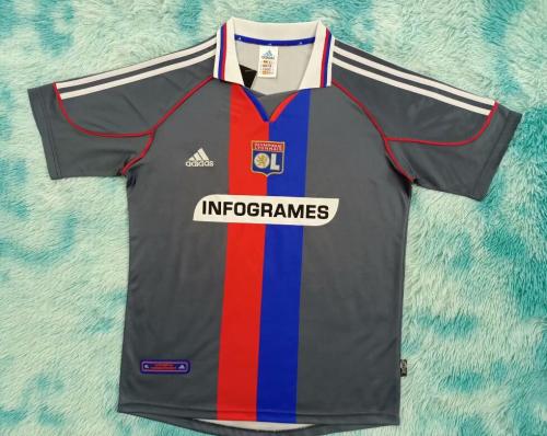 Retro Jersey 2000-2001 Lyon Away Soccer Jersey Vintage Olympique Lyonnais Football Shirt
