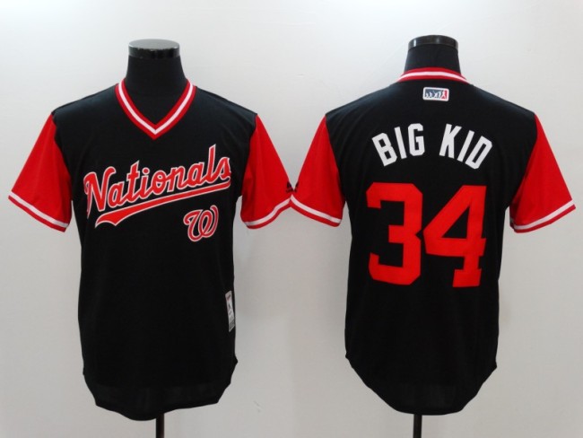 Washington Nationals 34 BIG KID Navy 2017 Players Weekend Jersey