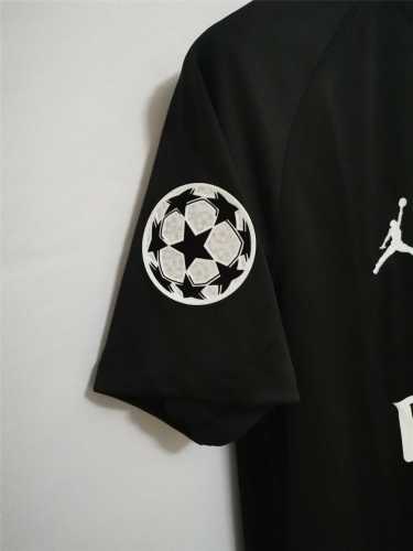 with UCL Patch Retro Jersey 2018-2019 Jordan PSG Black Soccer Jersey Vintage Paris Football Shirt
