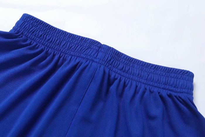 #603 Blue Soccer Training Uniform Blank Jersey and Shorts
