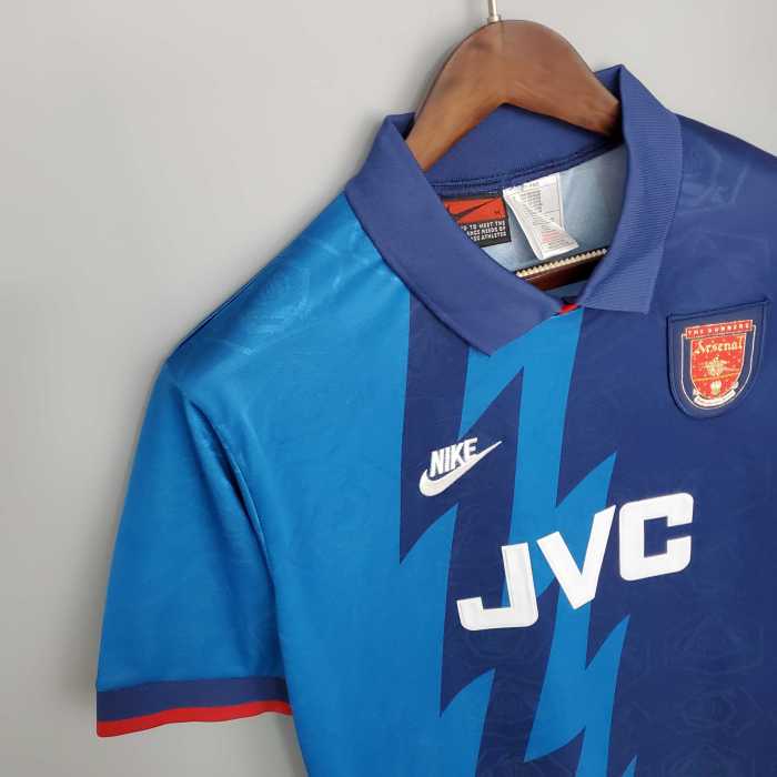 Retro Jersey 1995-1996 Arsenal Away Blue Soccer Jersey Vintage Football Shirt
