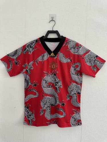 Retro Shirt 2019-2020 Manchester United Vintage Red Dragon Soccer Jersey Chinese New Year Version Football Shirt
