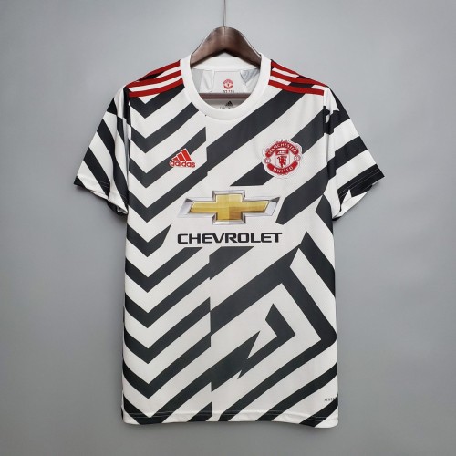 Retro Jersey 2020-2021 Manchester United Third Black/White Soccer Jersey Vintage Football Shirt