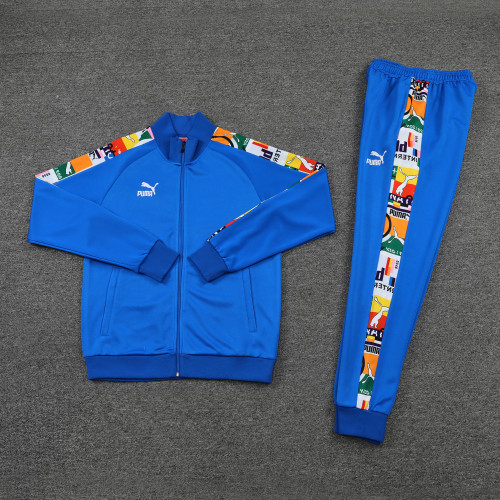 PJ01 Blue Training Suit DIY Custom Team Logo
